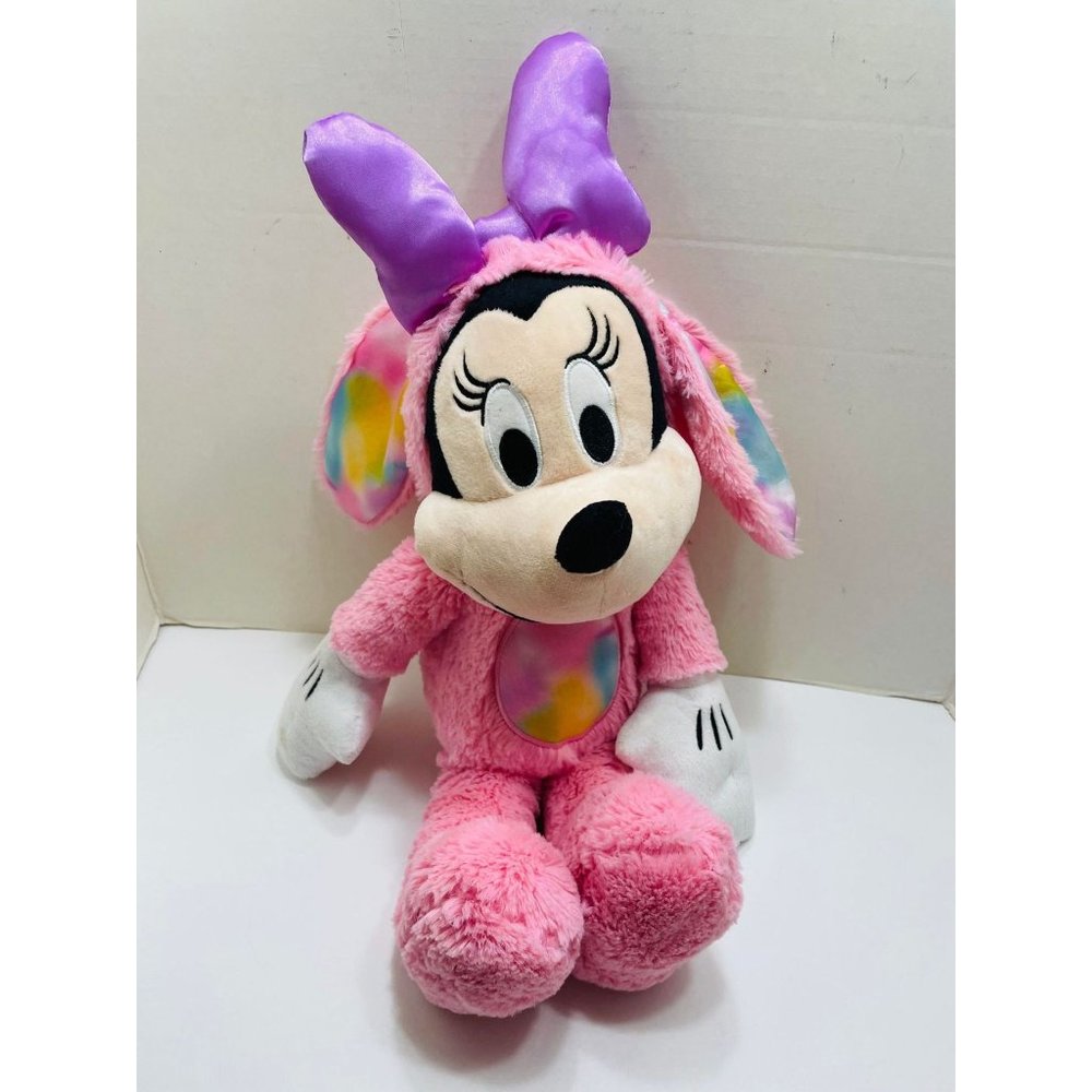 Disney Minnie Mouse Rainbow Bunny 17" inch Plush Stuffed Animal